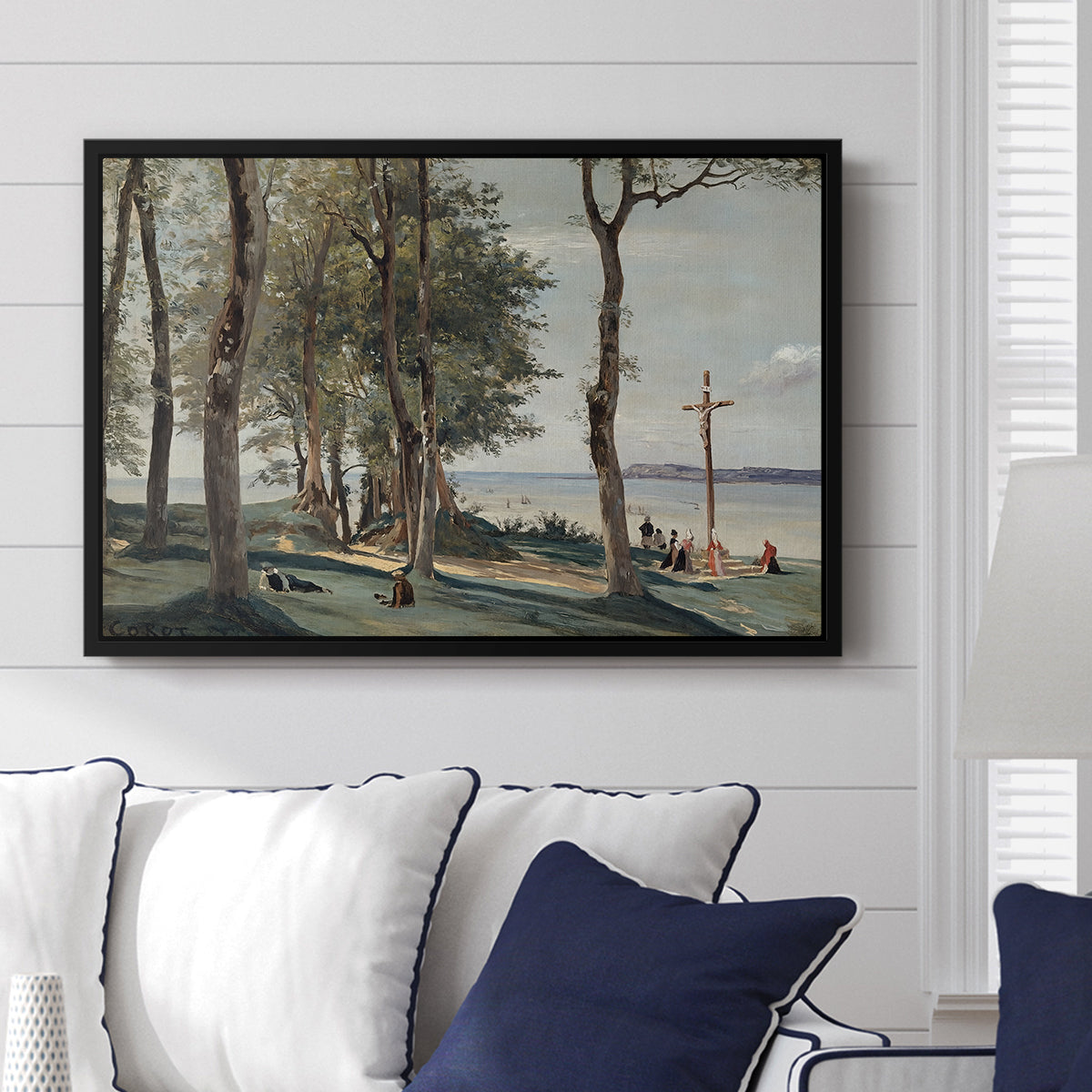 A Calvary on the Cote de Grace, c. 1829 - Floater Framed Canvas Print