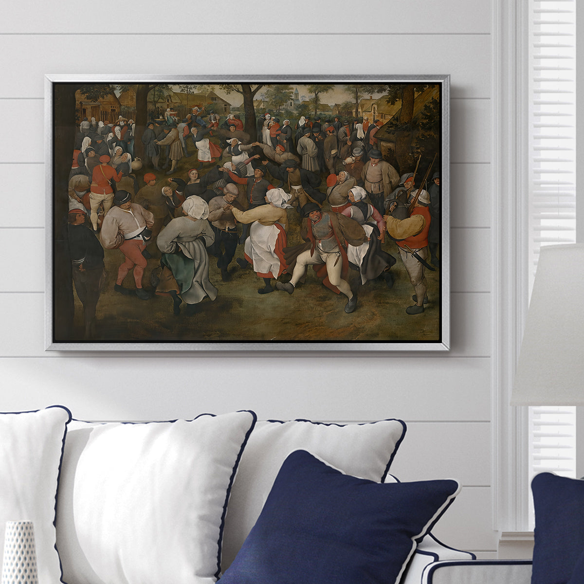 The Wedding Dance, c. 1566 - Floater Framed Canvas Print