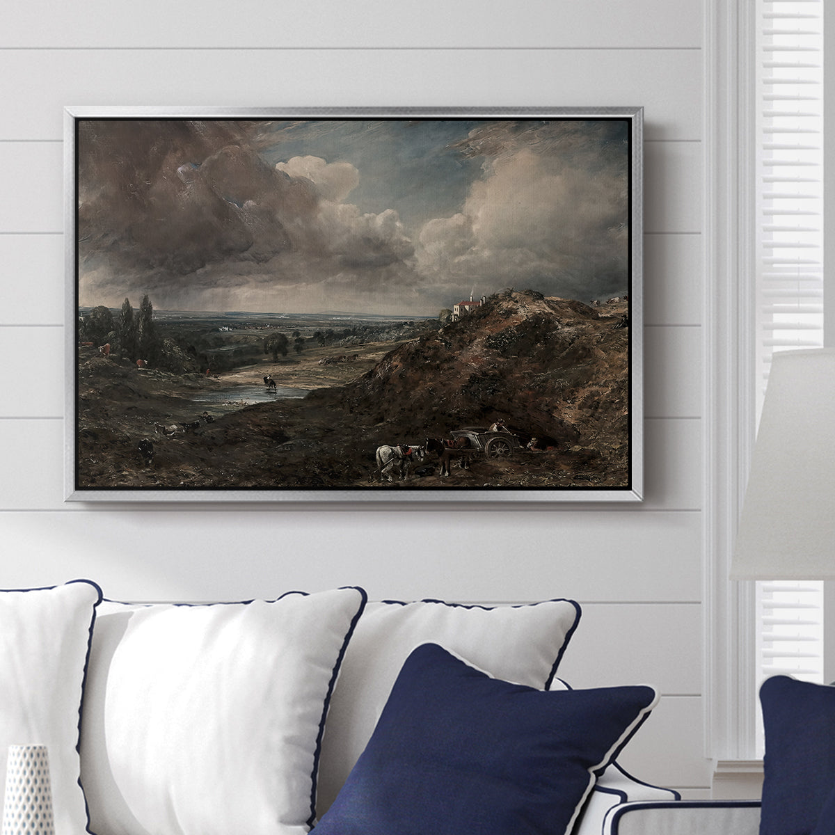 Branch Hill Pond, Hampstead Heath, c. 1828 - Floater Framed Canvas Print