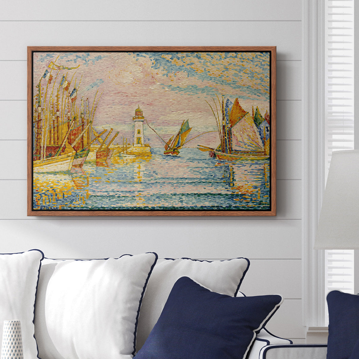 The Lighthouse at Groix, 1925 - Floater Framed Canvas Print