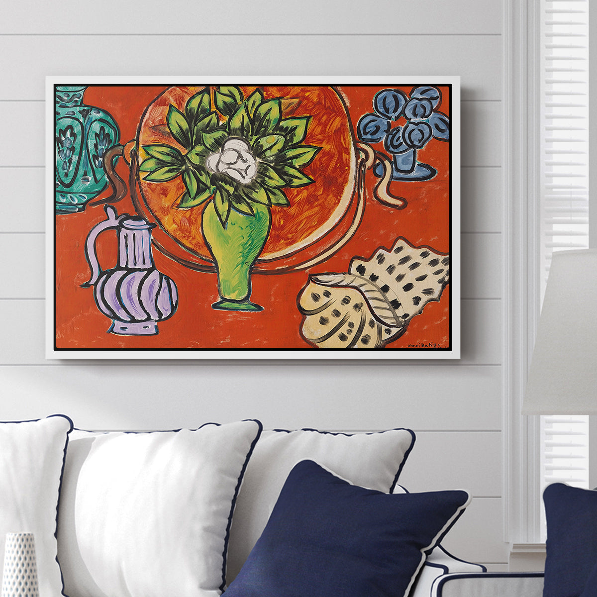 Still Life with a Magnolia (Nature morte au magnolia), 1941 - Floater Framed Canvas Print