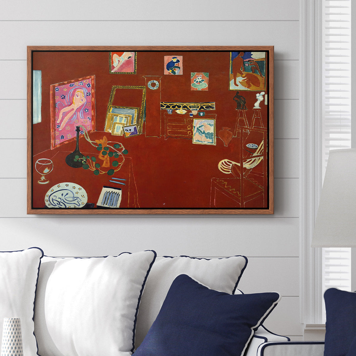 The Red Studio (L'Atelier Rouge), 1911 - Floater Framed Canvas Print