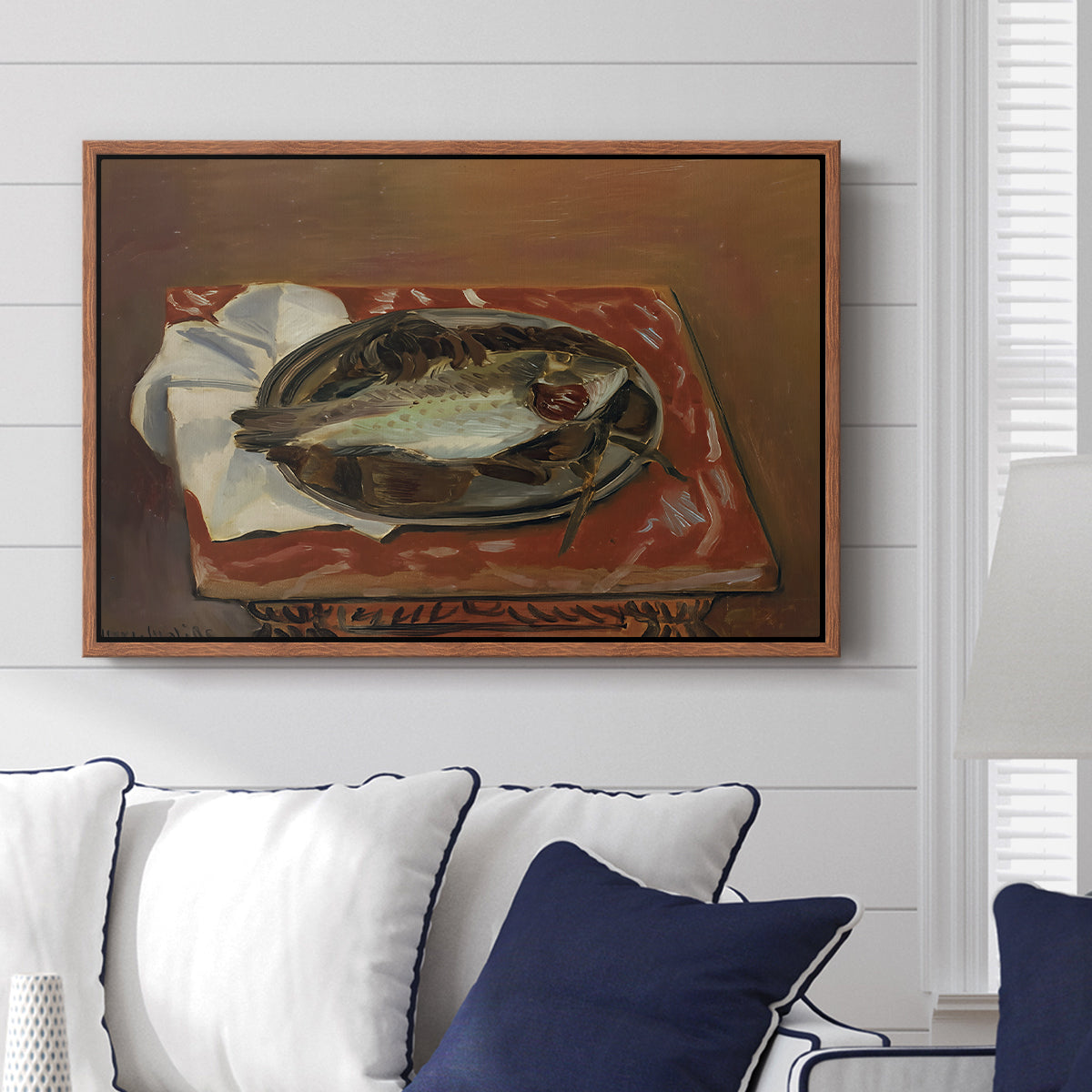 Still Life with Bream (Nature morte à la daurade), 1920 - Floater Framed Canvas Print