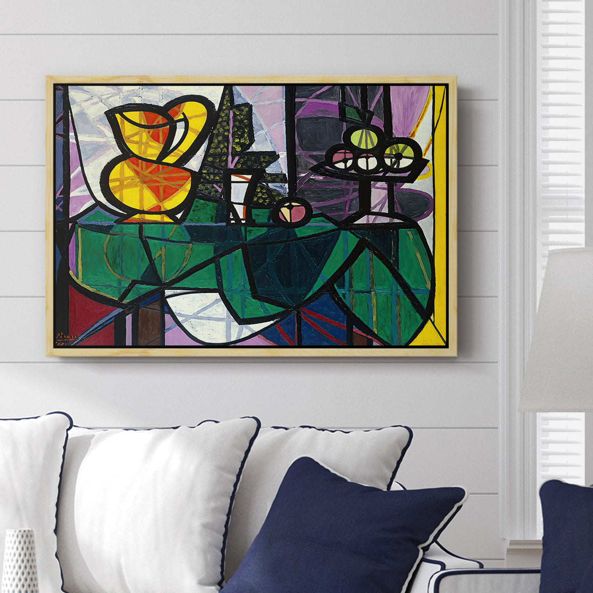 Pitcher and Bowl of Fruit, 1931 - Floater Framed Canvas Print