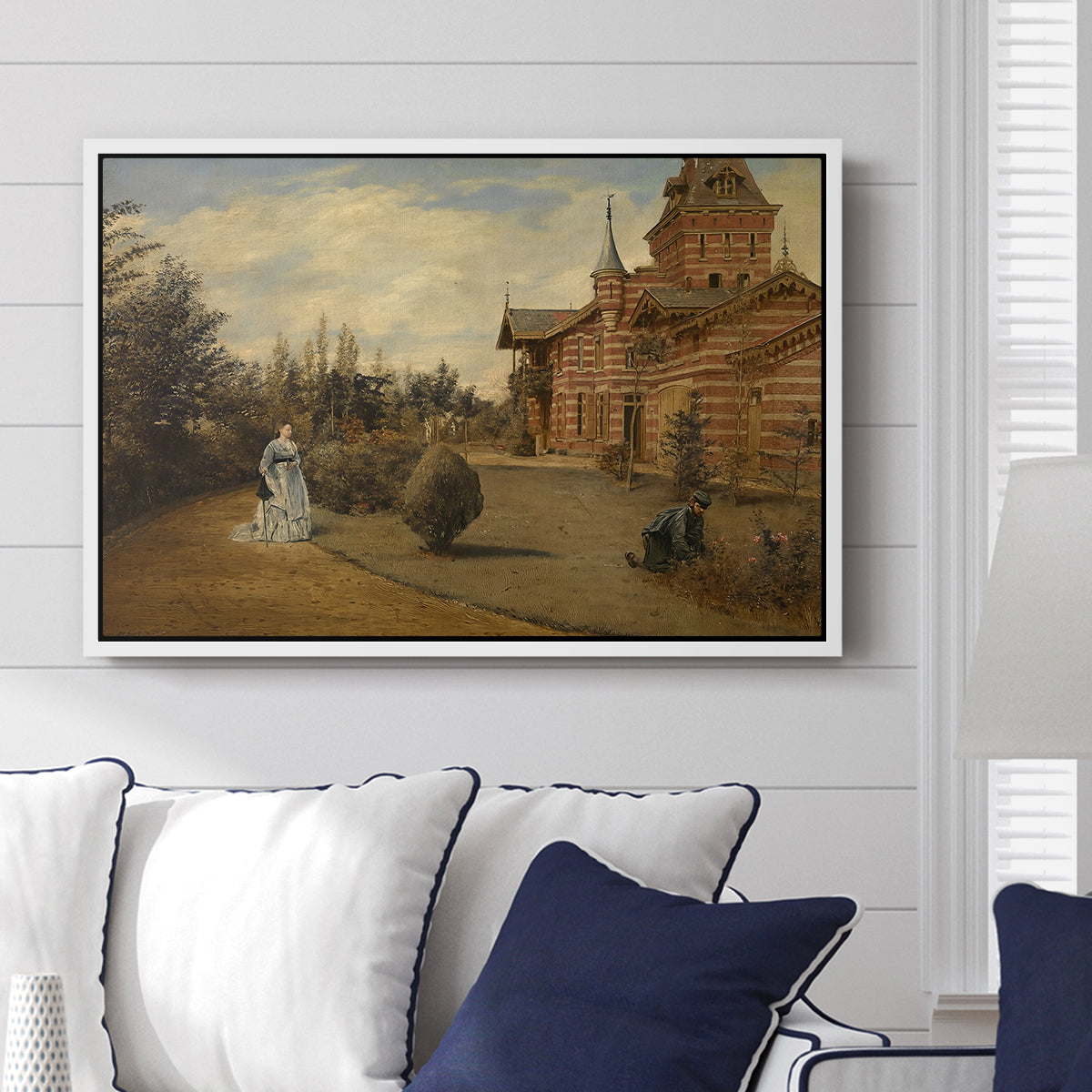 The Country House of Gustave Coûteaux, 1871 - Floater Framed Canvas Print