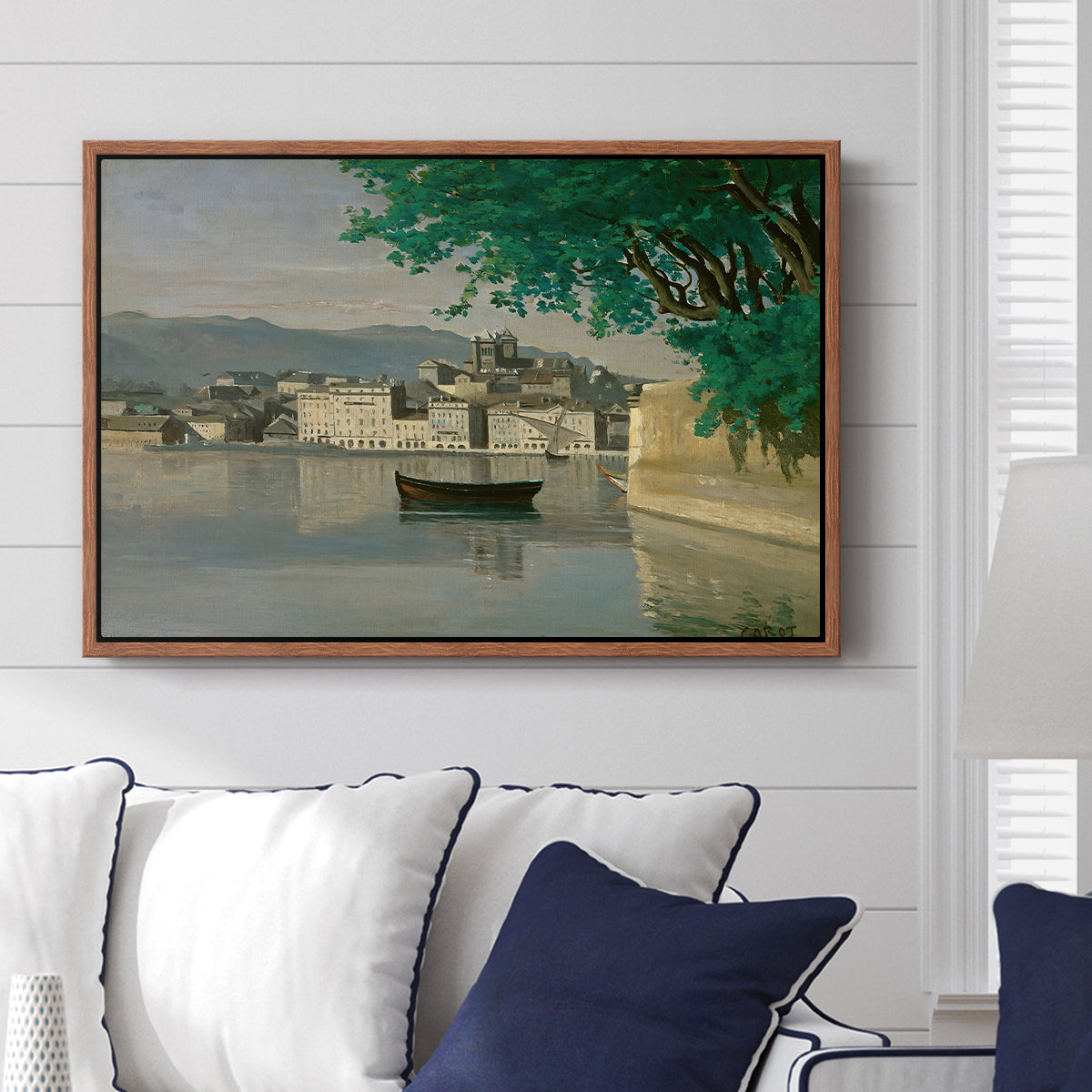 Geneva View of Part of the City, c. 1834-1835 - Floater Framed Canvas Print