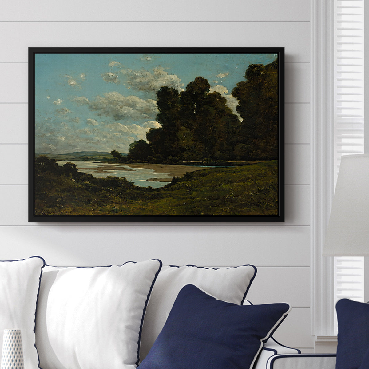 The River Loire at Nevers, 1901 - Floater Framed Canvas Print