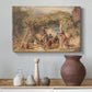 Canvas art print featuring an expressive countryside composition with agriculture, styled above a decorative console