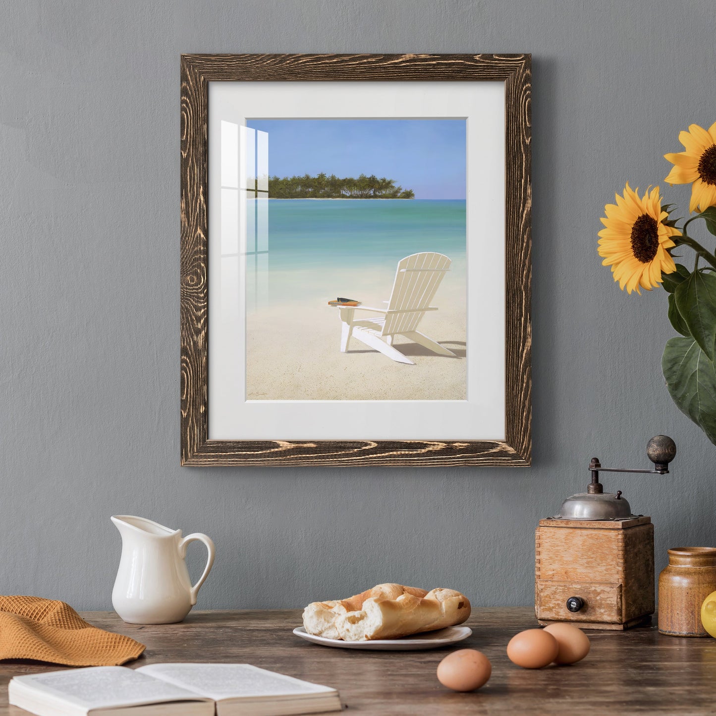 Beachfront Property - Premium Framed Print - Distressed Barnwood Frame - Ready to Hang