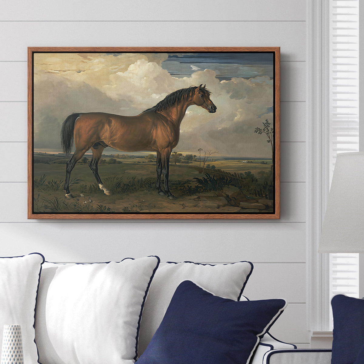 Eagle, A Celebrated Stallion, 1809 - Floater Framed Canvas Print