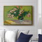 Vase with Oleanders and Books, 1888 - Floater Framed Canvas Print
