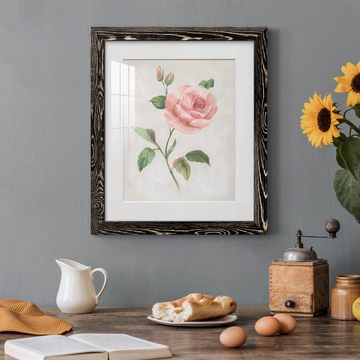 Grandiflora I - Premium Framed Print - Distressed Barnwood Frame - Ready to Hang