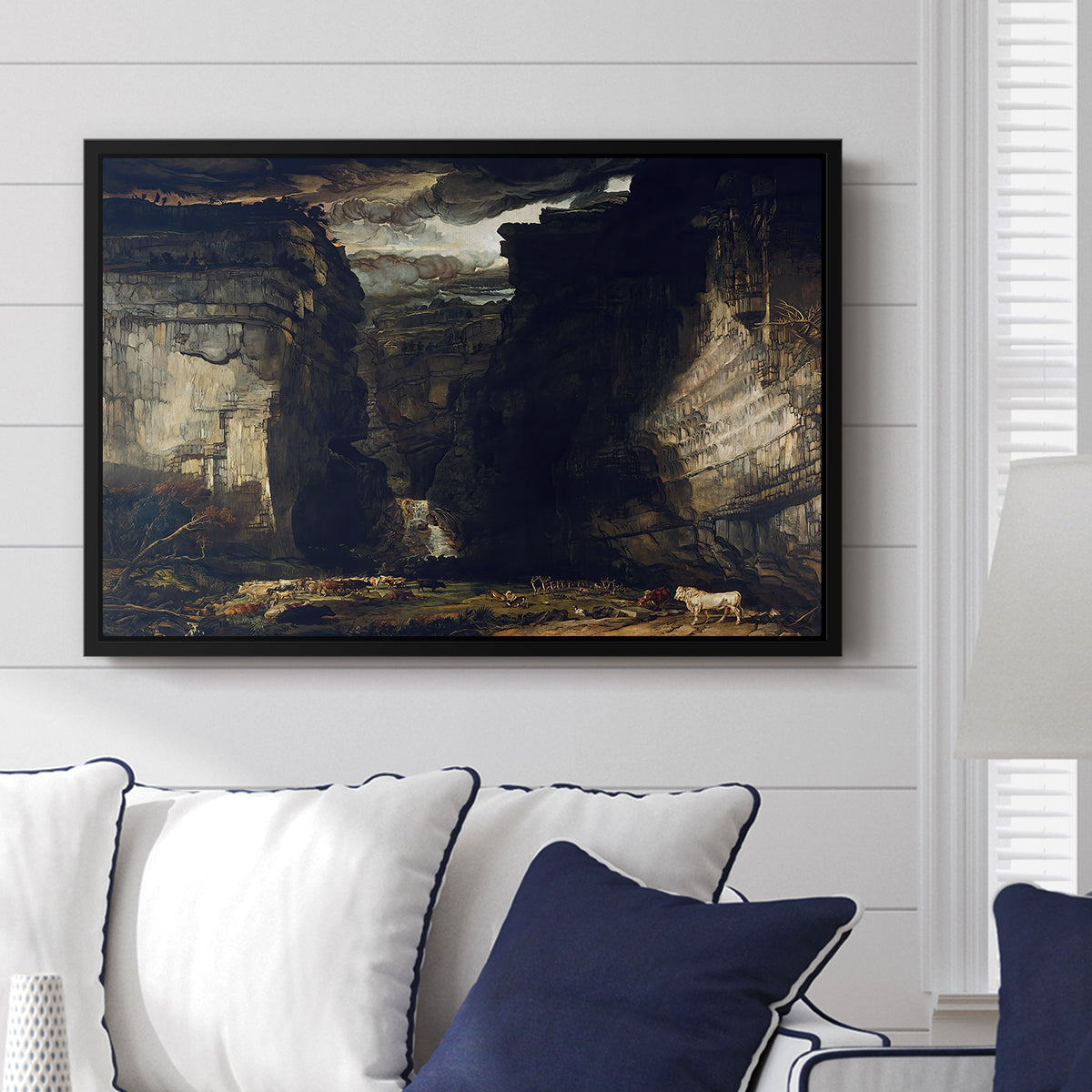 Gordale Scar, c. 1811-1813 - Floater Framed Canvas Print