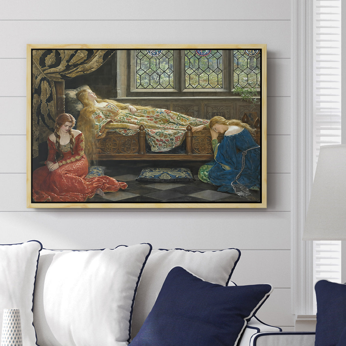 The Sleeping Beauty, 1921 - Floater Framed Canvas Print