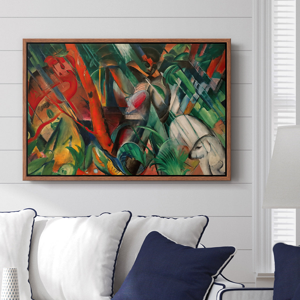 In the Rain, 1912 - Floater Framed Canvas Print