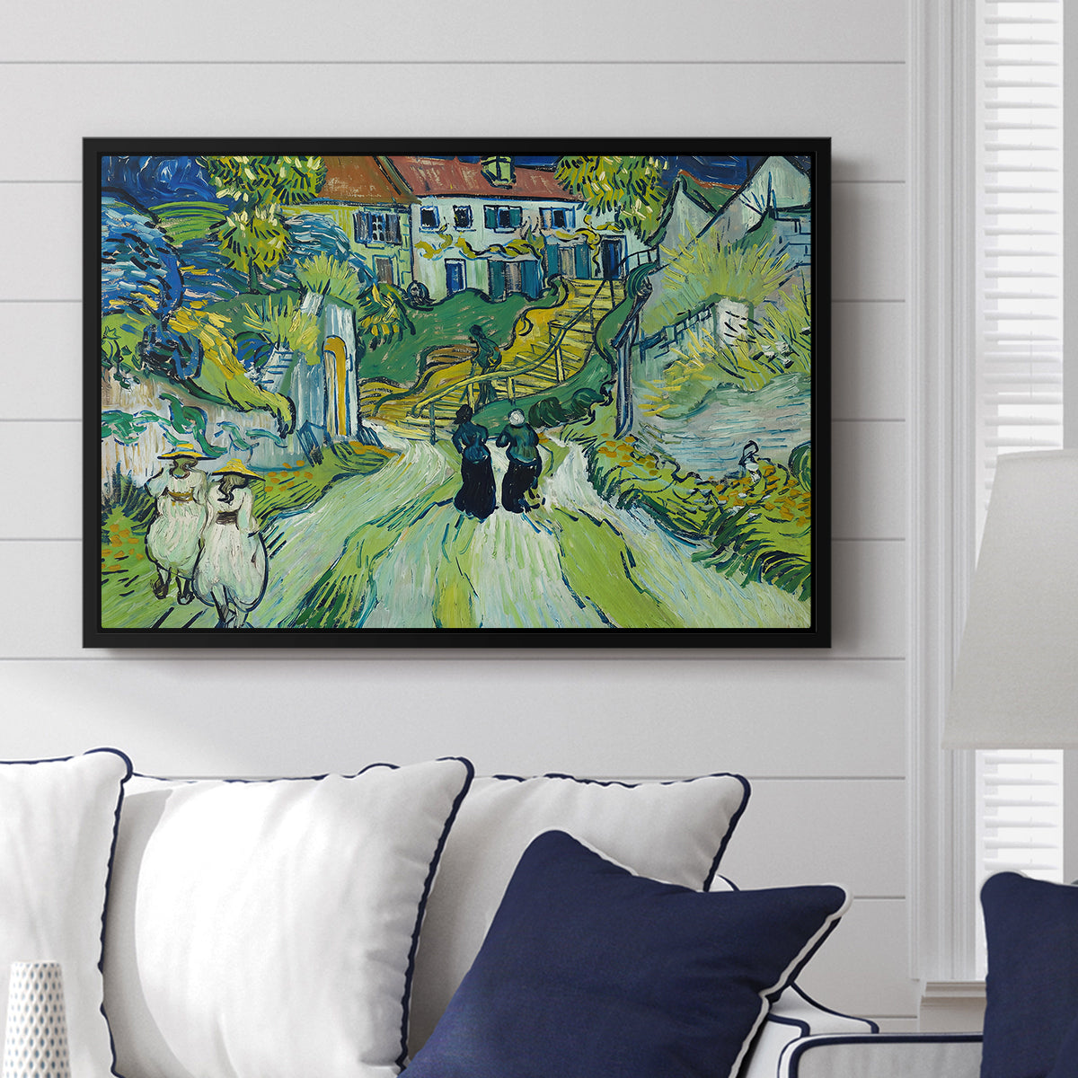 Stairway at Auvers, 1890 - Floater Framed Canvas Print