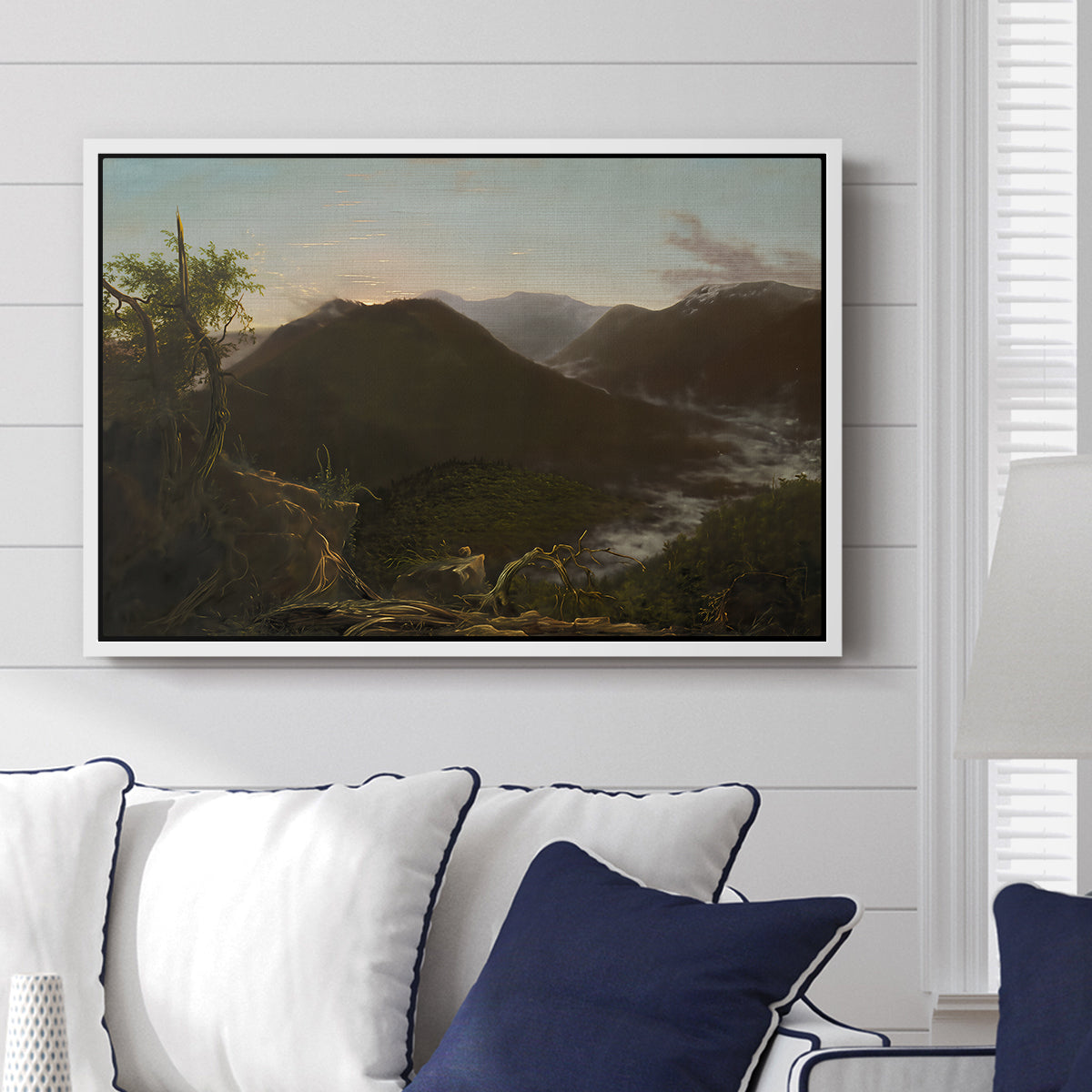 Sunrise in the Catskill Mountains, 1826 - Floater Framed Canvas Print