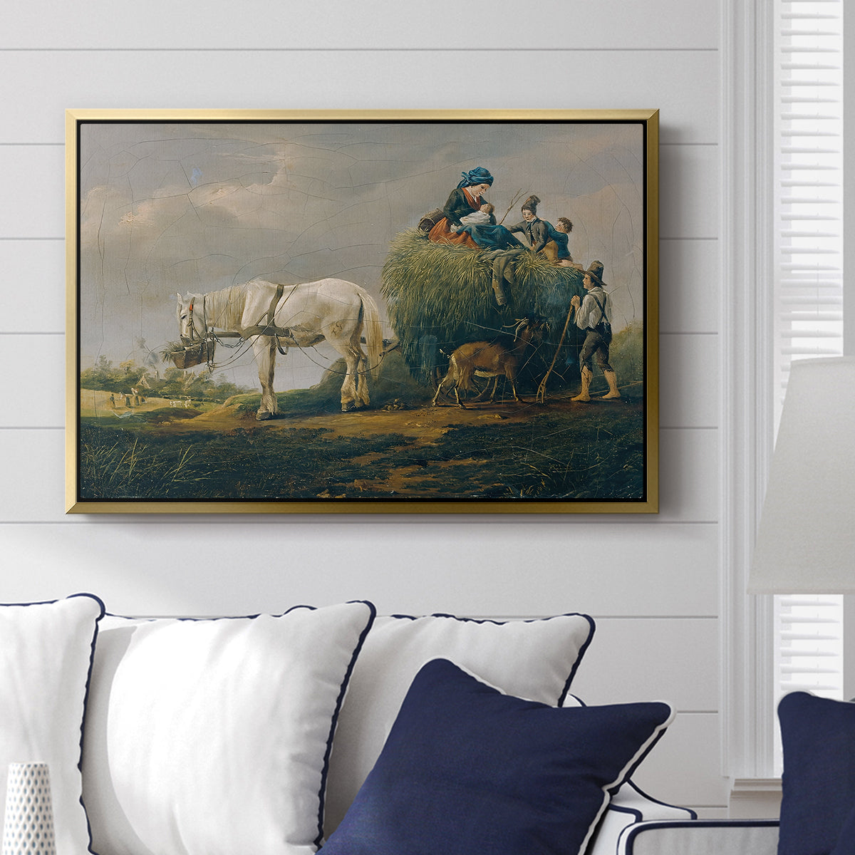 The Hay Wagon (Der Heuwagen), 1824 - Floater Framed Canvas Print