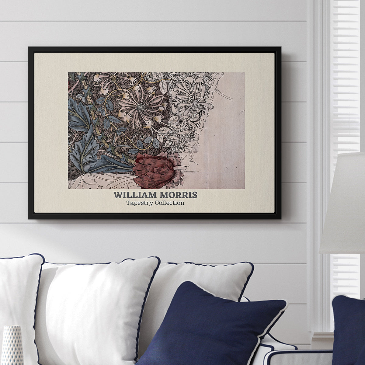 Honeysuckle (Tapestry Collection), 1874 - Floater Framed Canvas Print