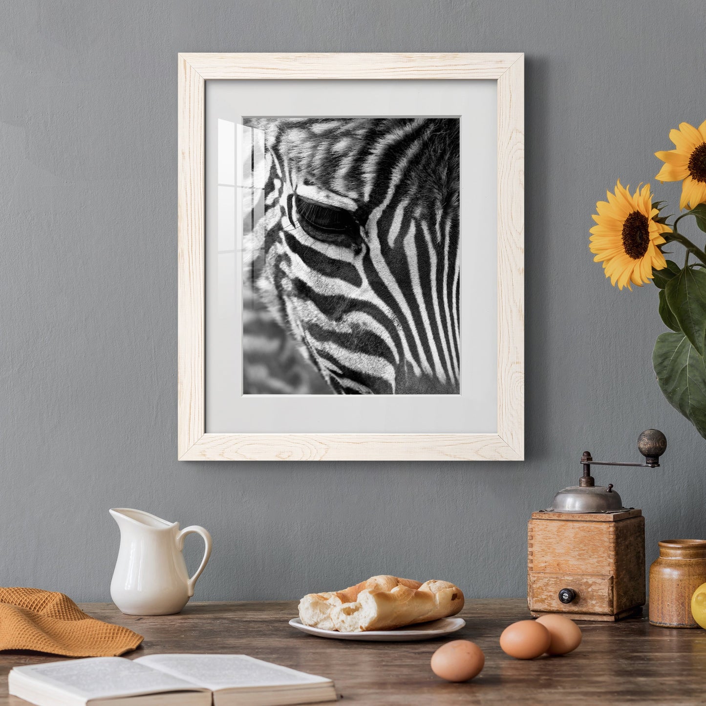 Zebra Colt - Premium Framed Print - Distressed Barnwood Frame - Ready to Hang