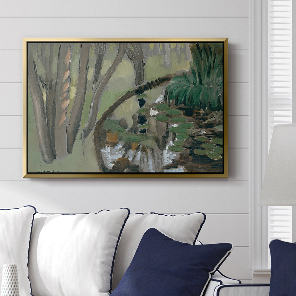 The Stream, Maintenon, 1918 - Floater Framed Canvas Print