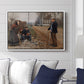 People by a Road, 1893 - Floater Framed Canvas Print