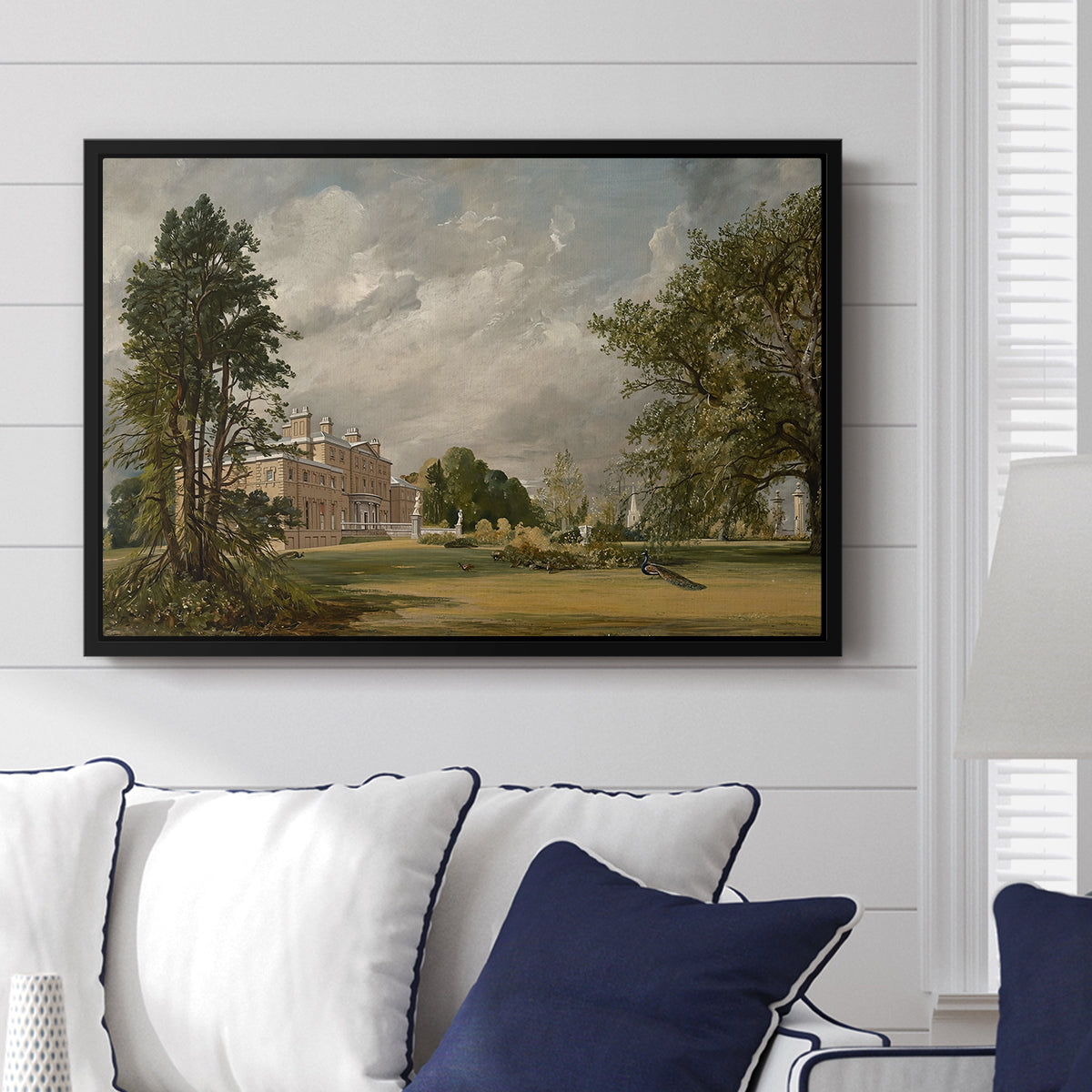 Malvern Hall, 1821 - Floater Framed Canvas Print