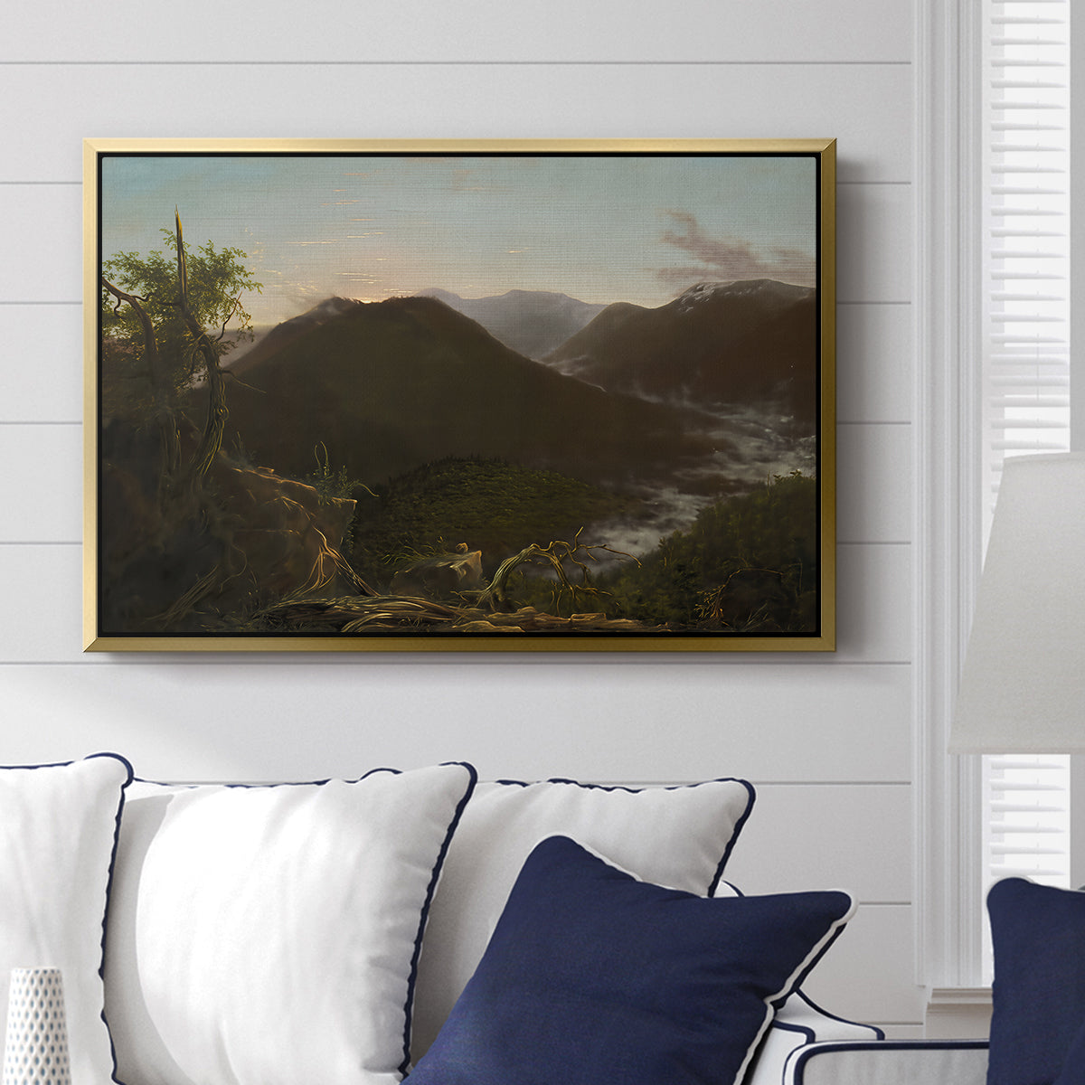 Sunrise in the Catskill Mountains, 1826 - Floater Framed Canvas Print