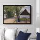 Danish Village Street with Woman and Milkman, 1880 - Floater Framed Canvas Print