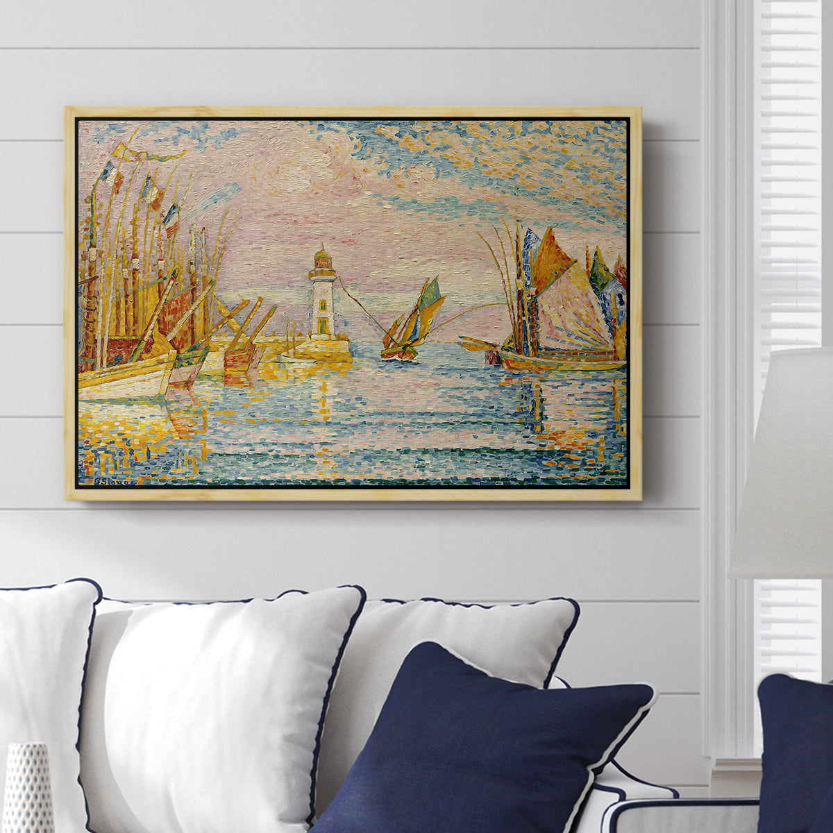 The Lighthouse at Groix, 1925 - Floater Framed Canvas Print
