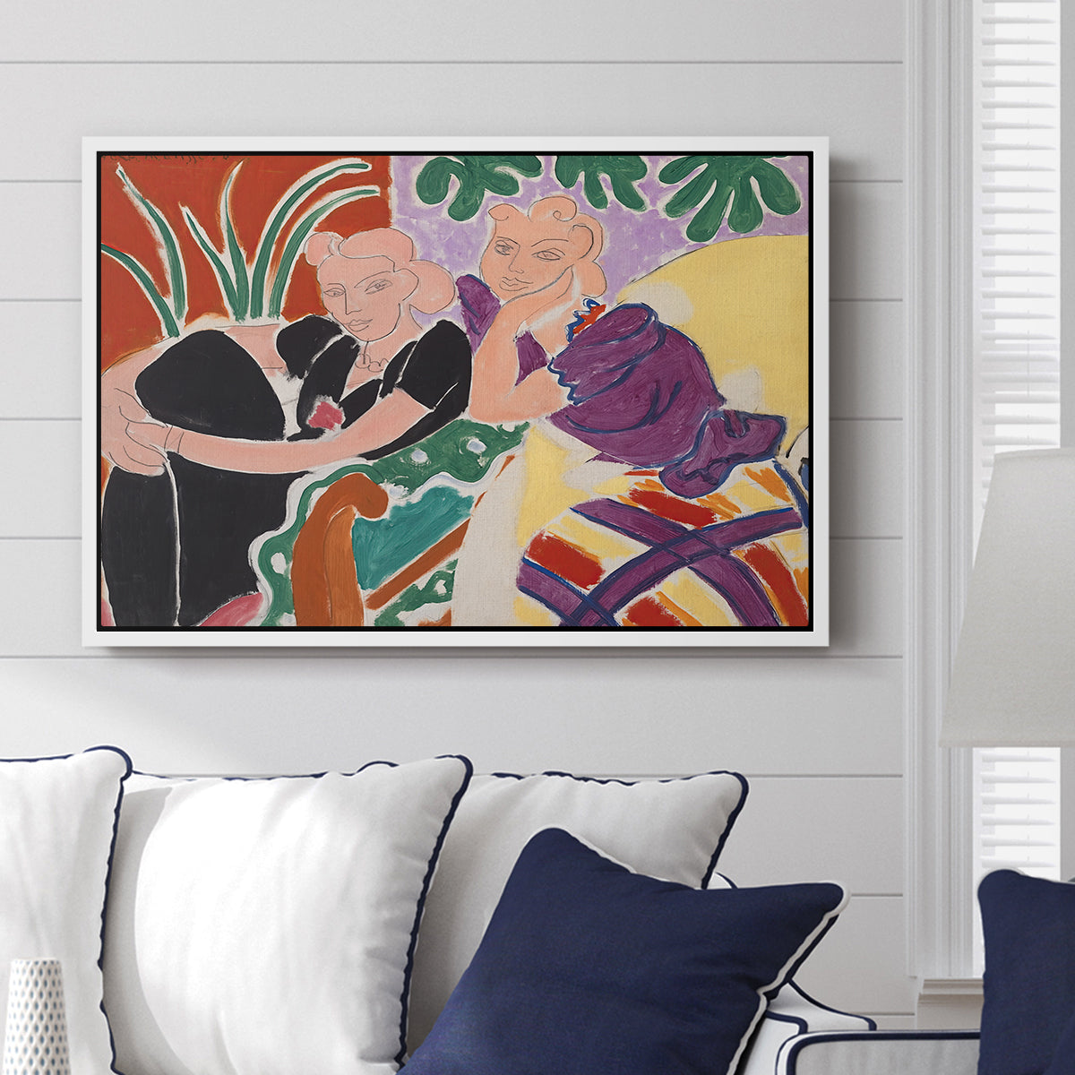 The Conversation, 1938 - Floater Framed Canvas Print