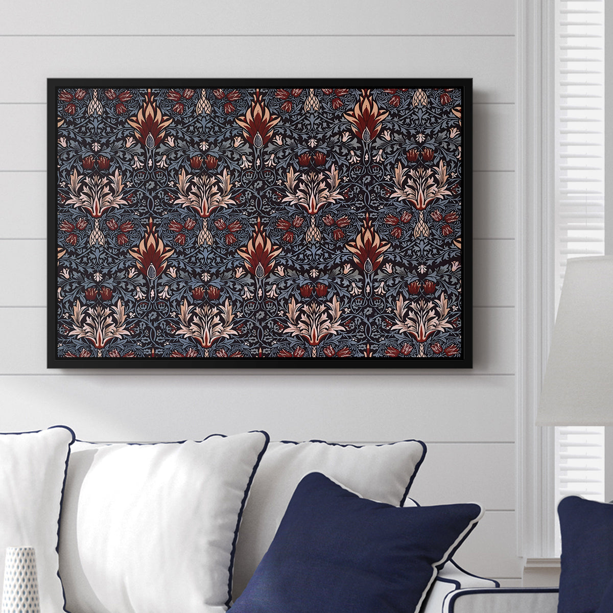Snakeshead (Printed Textile), c. 1876 - Floater Framed Canvas Print