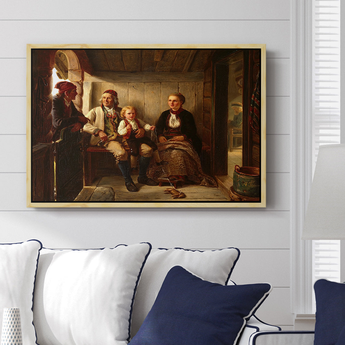 Neighbors (Naboer), 1855 - Floater Framed Canvas Print