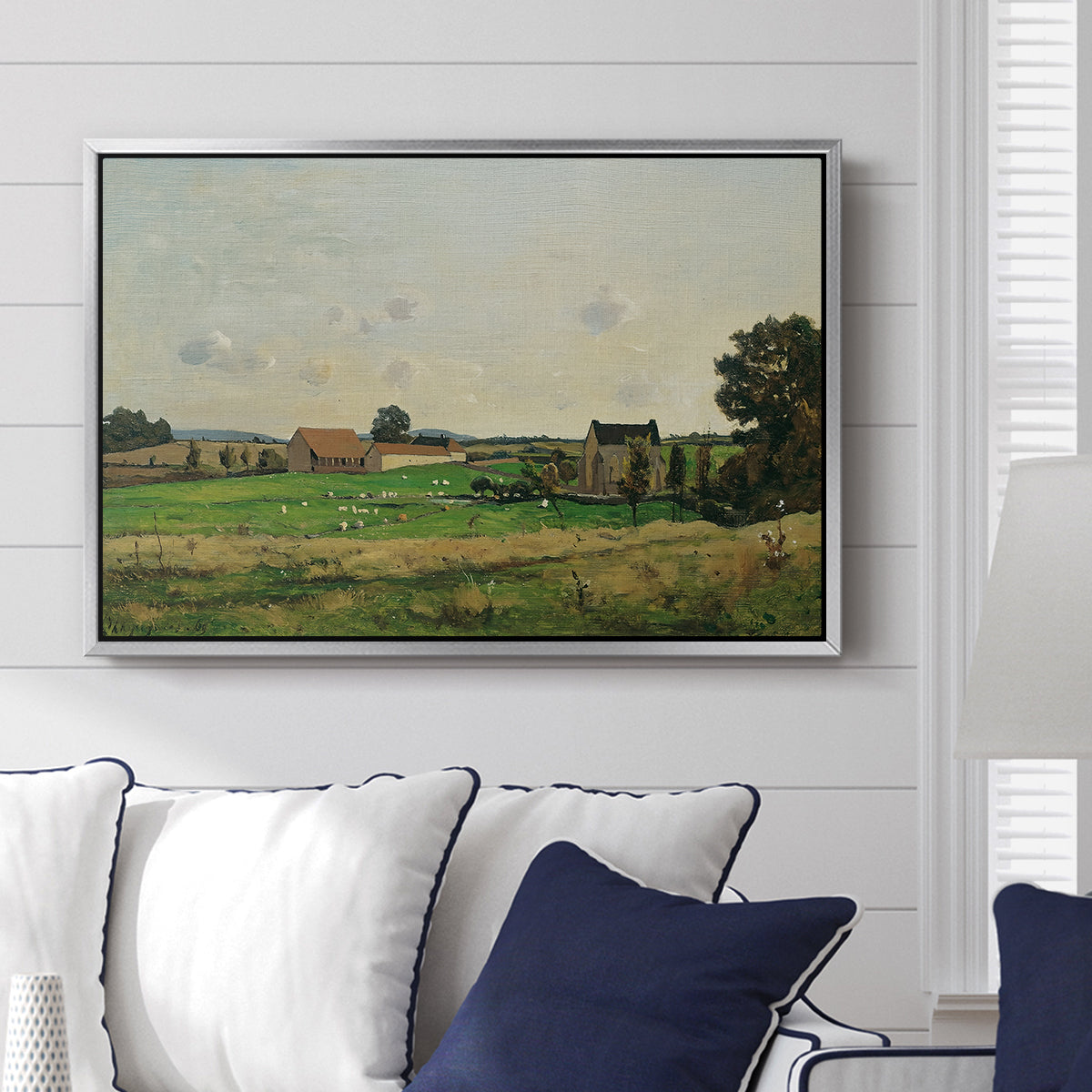 The Saulce Estate, 1869 - Floater Framed Canvas Print