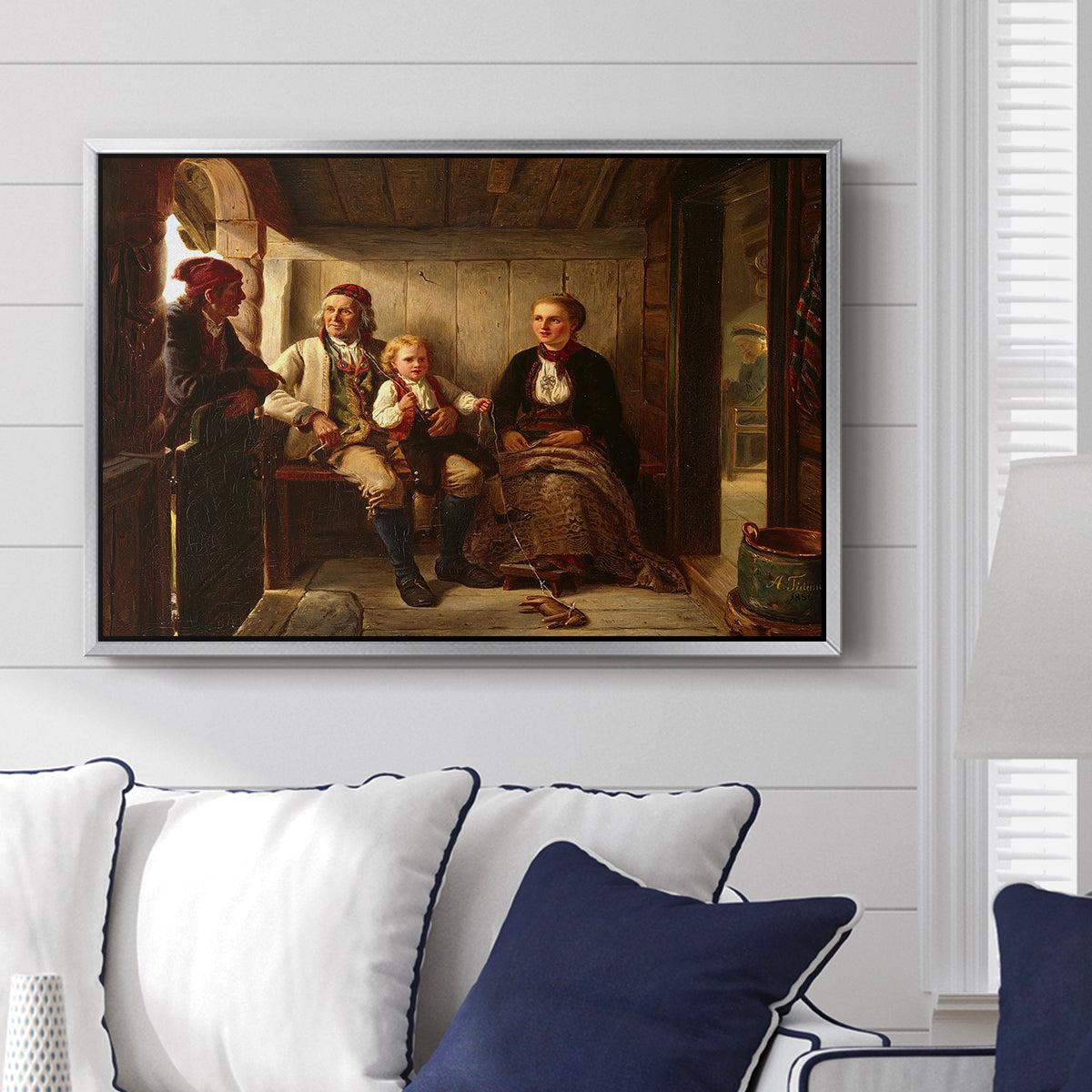 Neighbors (Naboer), 1855 - Floater Framed Canvas Print