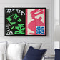 Composition, Black and Red, from Jazz, 1947 - Floater Framed Canvas Print