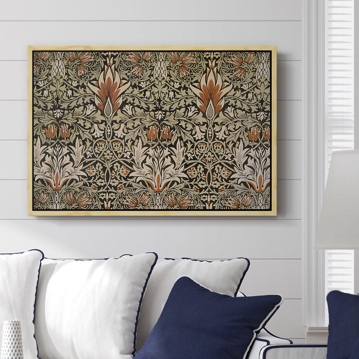 Snakeshead - Charcoal/Spice, c. 1876 - Floater Framed Canvas Print