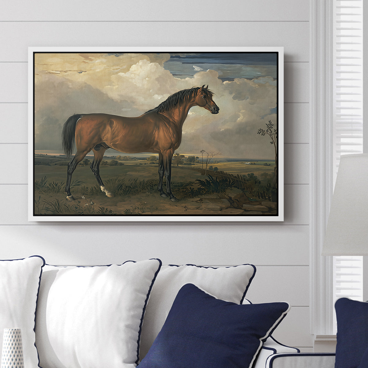 Eagle, A Celebrated Stallion, 1809 - Floater Framed Canvas Print
