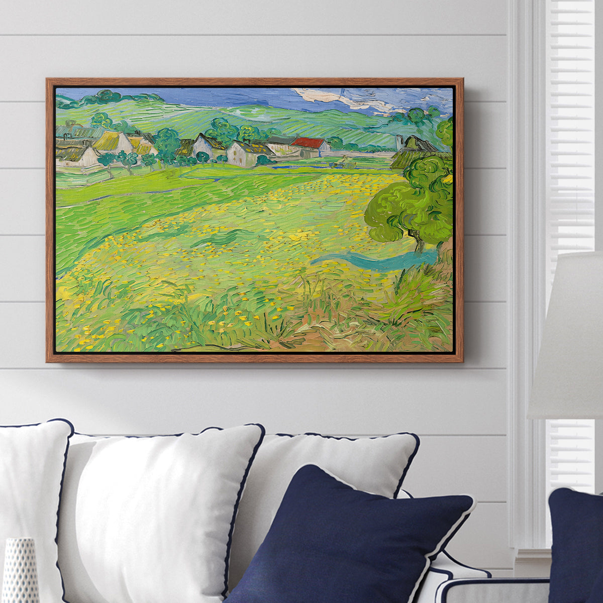 Les Vessenots in Auvers, 1890 - Floater Framed Canvas Print