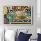 Odalisques Playing Checkers (Odalisques jouant aux dames), 1928 - Floater Framed Canvas Print