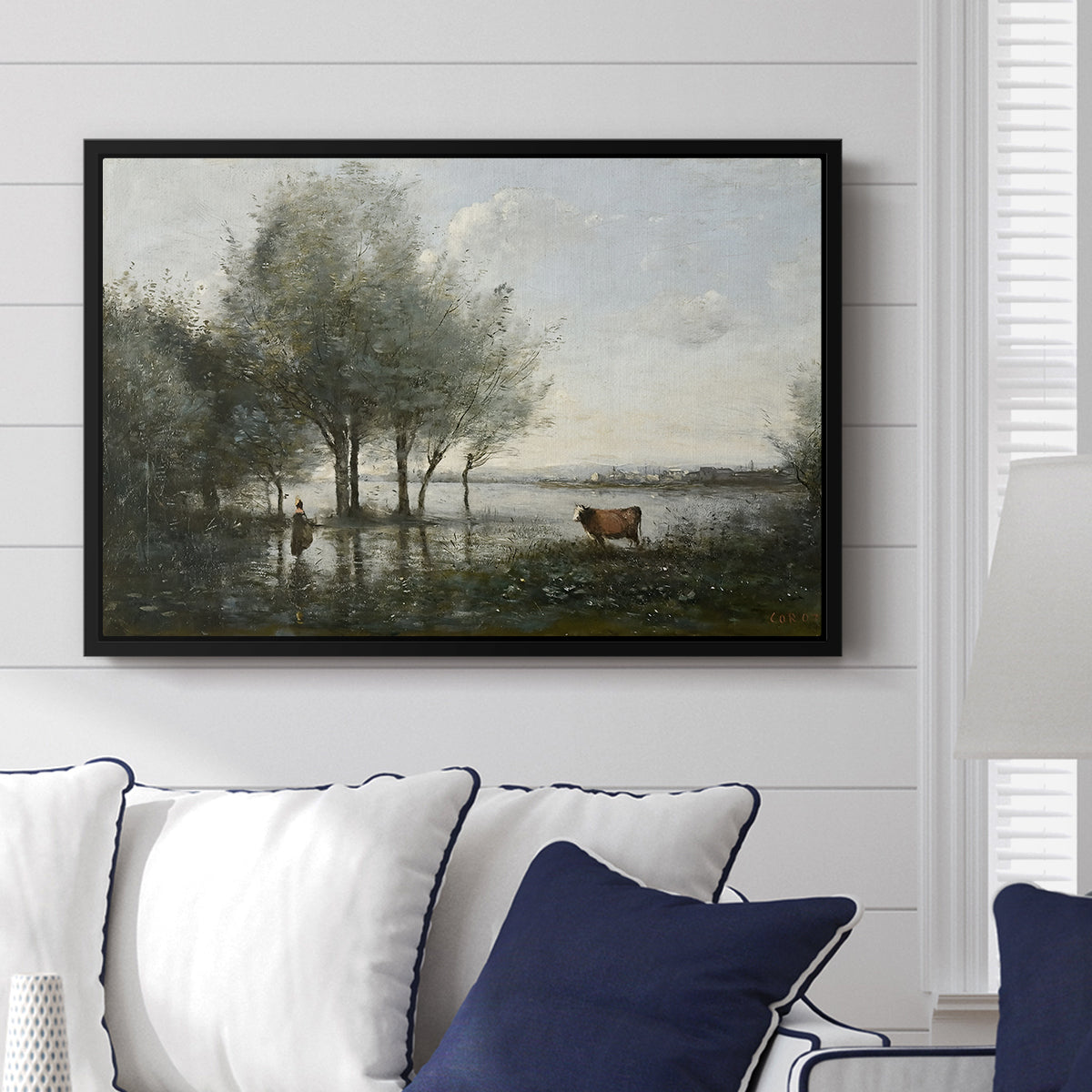 The Marsh (Le Marais), c. 1865-1870 - Floater Framed Canvas Print