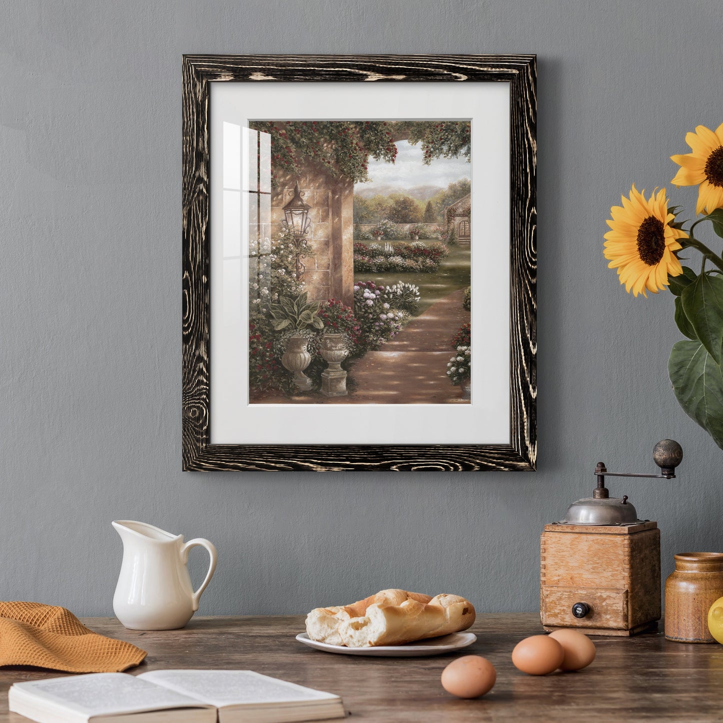 Evening in the Conservatory - Premium Framed Print - Distressed Barnwood Frame - Ready to Hang