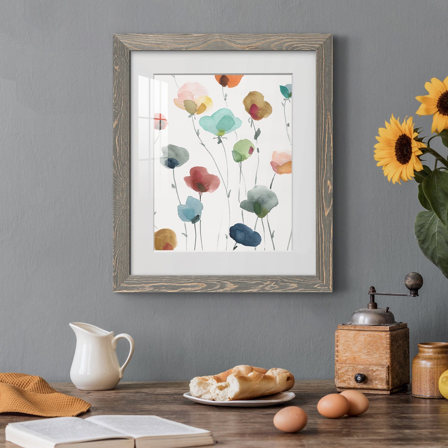 Lollipop Garden I - Premium Framed Print - Distressed Barnwood Frame - Ready to Hang