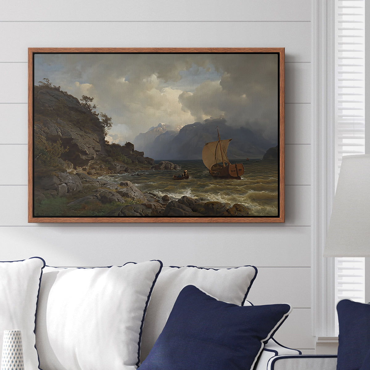 From the Western Coast of Norway, 1862 - Floater Framed Canvas Print