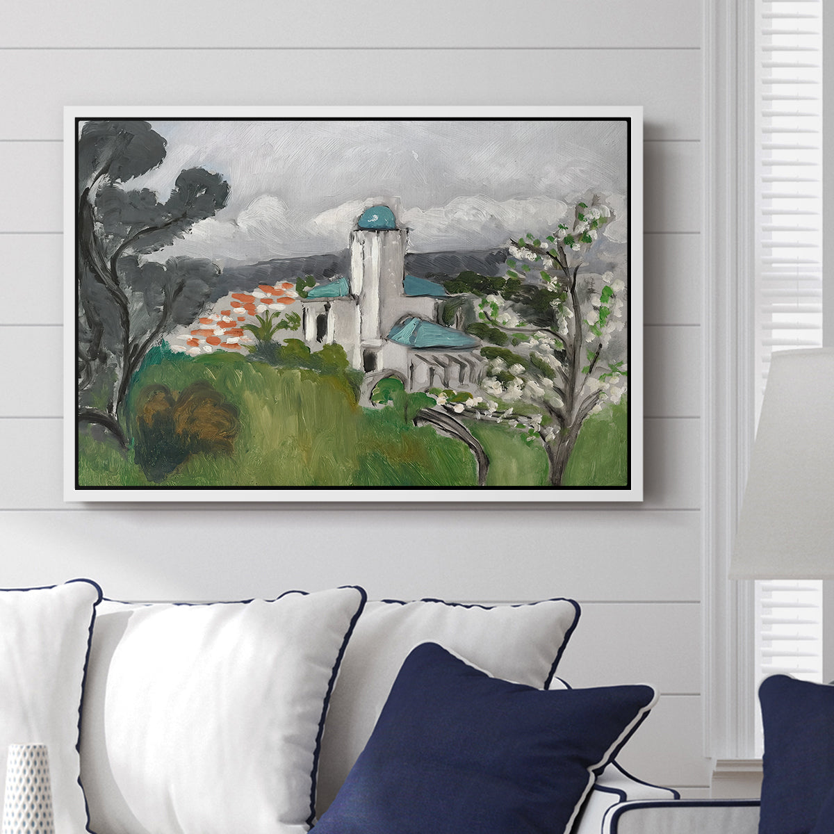 The Blue Villa (La Villa Bleue), c. 1918 - Floater Framed Canvas Print