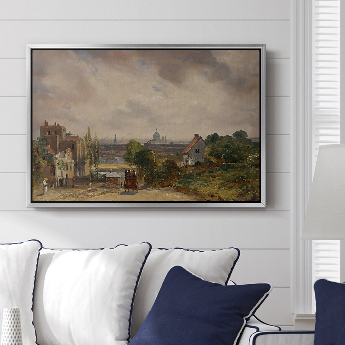 Sir Richard Steele's Cottage, Hampstead, c. 1832 - Floater Framed Canvas Print
