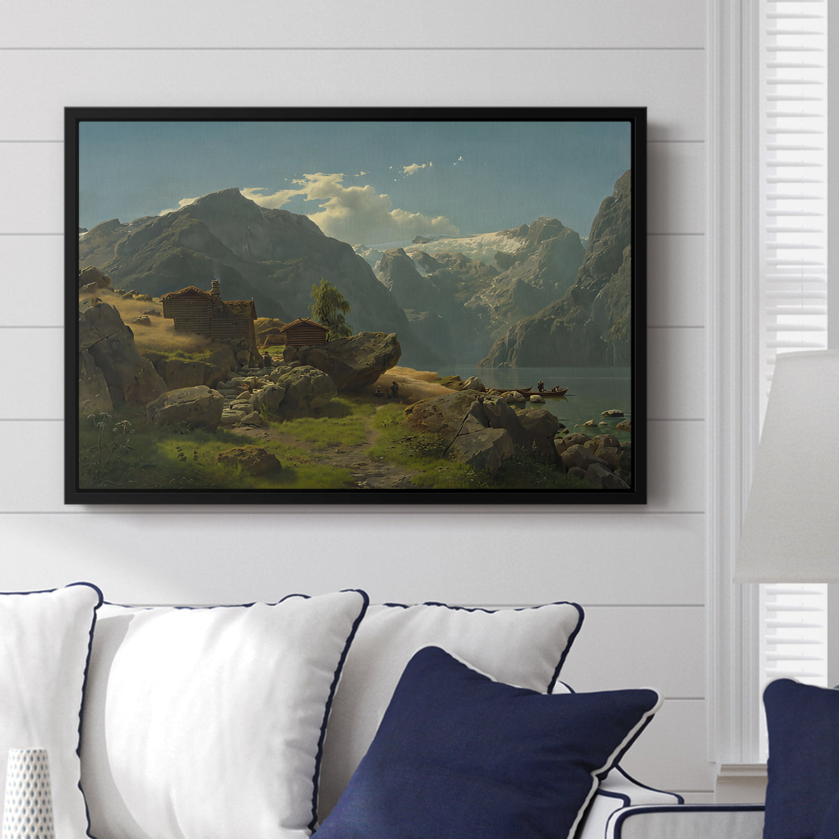 Balestrand, 1848 - Floater Framed Canvas Print