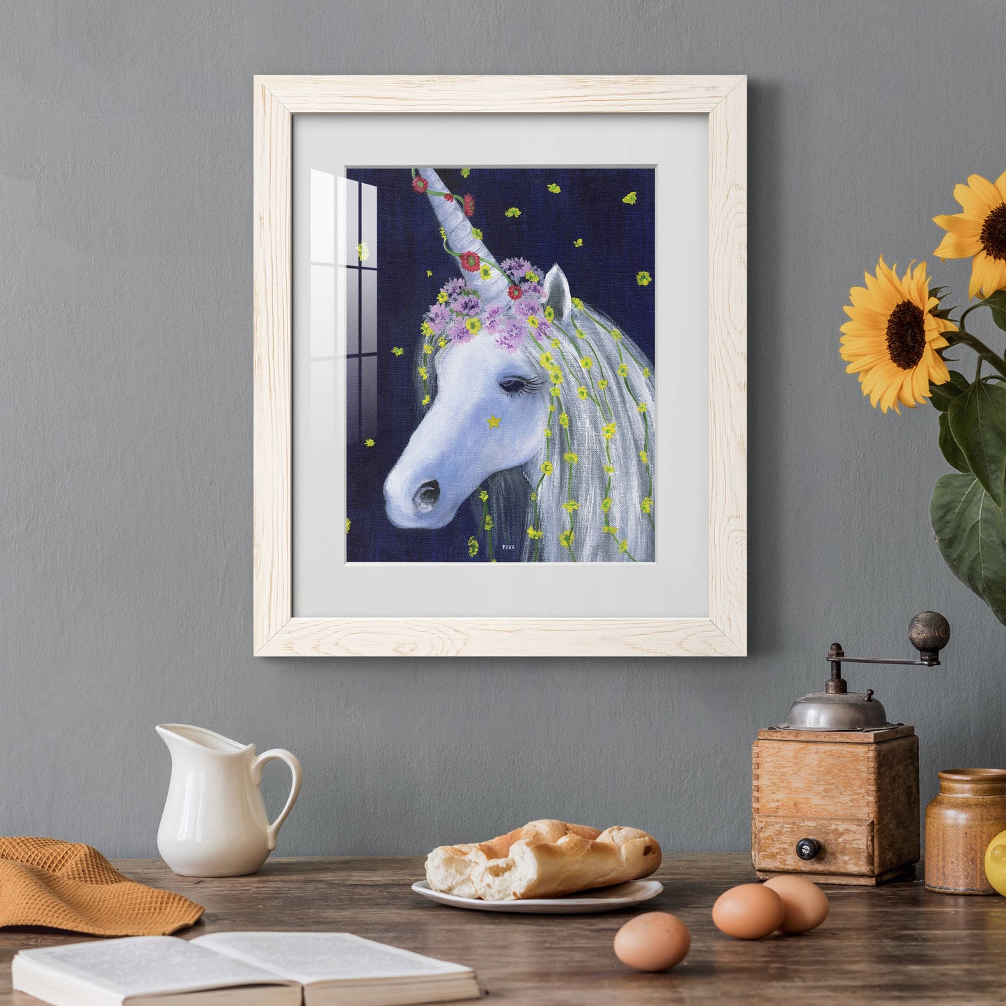 Unicorn IV - Premium Framed Print - Distressed Barnwood Frame - Ready to Hang