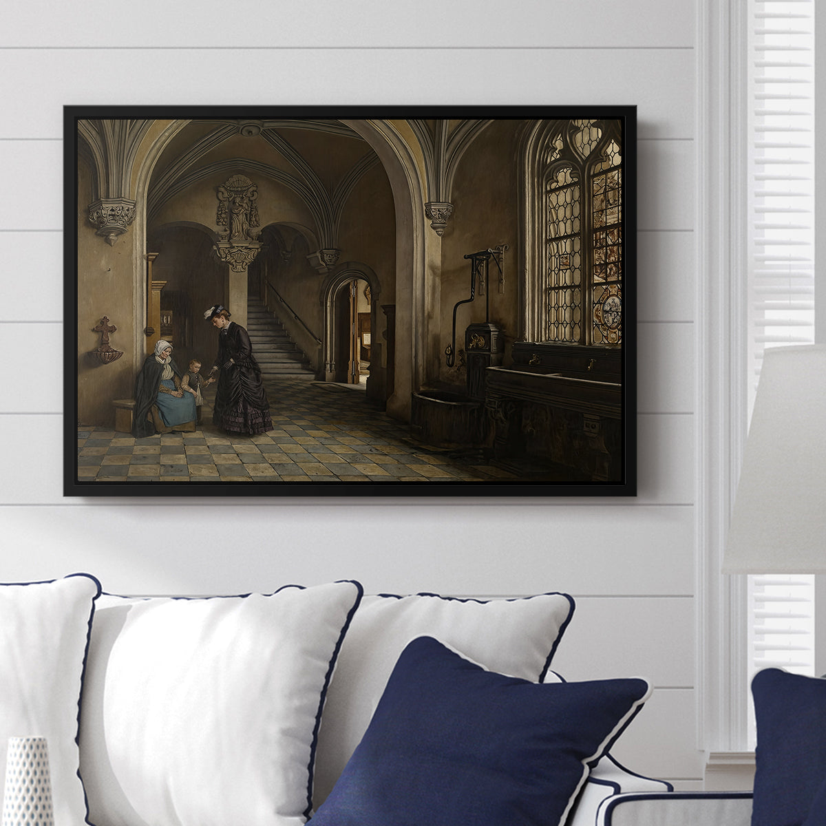 Interior of the Church of Saint Paul in Antwerp, c. 1865-1869 - Floater Framed Canvas Print