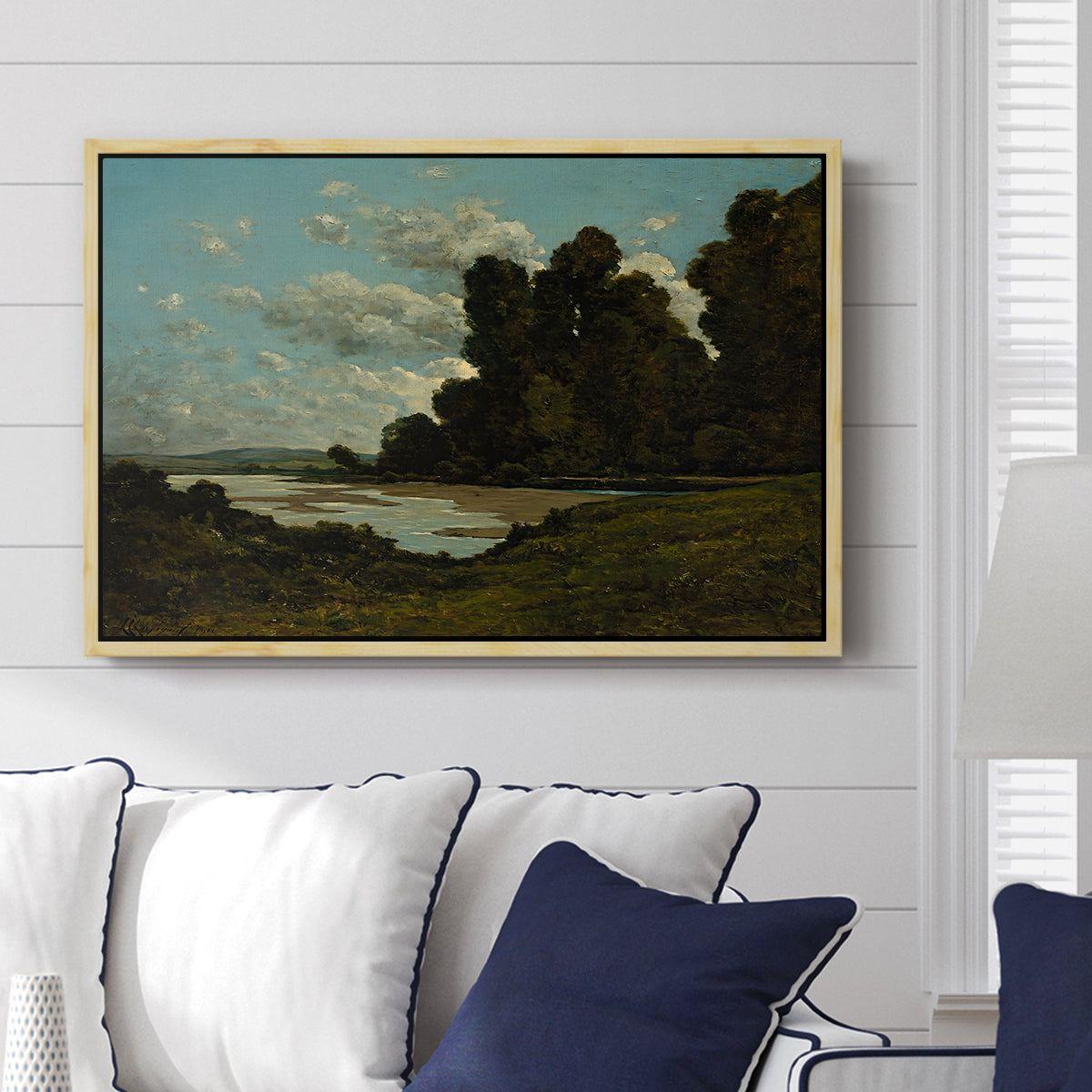 The River Loire at Nevers, 1901 - Floater Framed Canvas Print